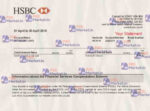 HSBC Bank Statement Template - PSDMarket.in