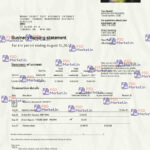 Bank of Montreal Statement Template - PSDMarket.in