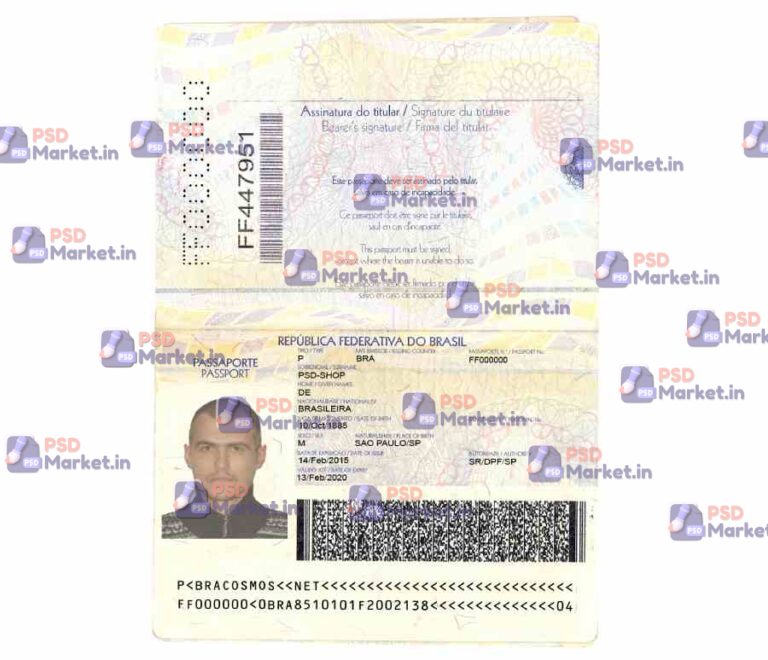 Brasil Passport Template - PSDMarket.in