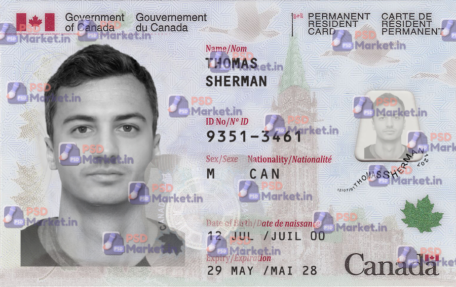 Canada ID Card Template(PRC) - PSDMarket.in Canada ID Card Template(PRC) - PSDMarket.in
