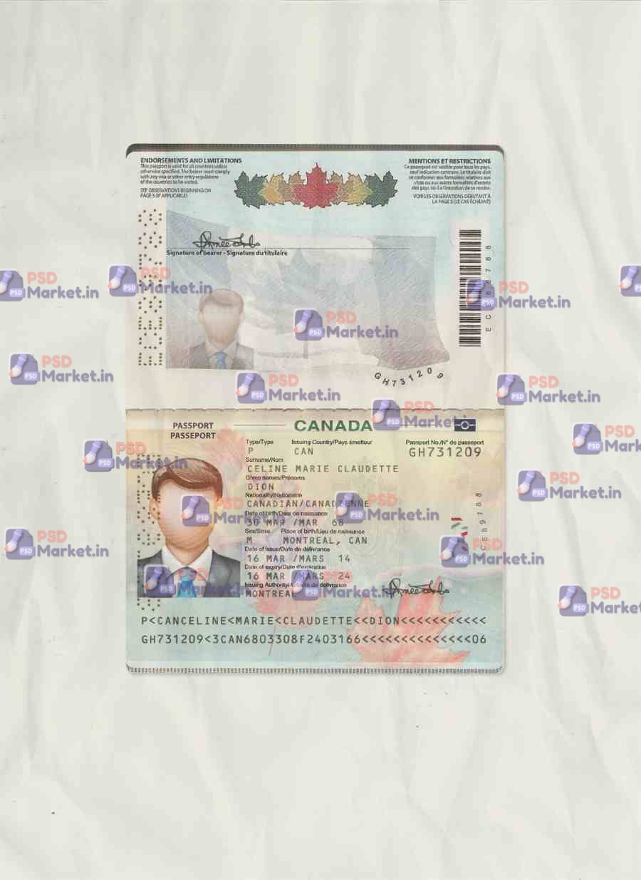 Canada Passport Template(new) - PSDMarket.in Canada Passport Template(new) - PSDMarket.in