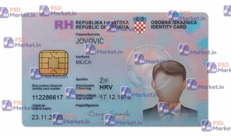 Croatia ID Card (Front & Back)Template