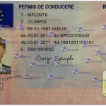 Romania Driving Licence Template