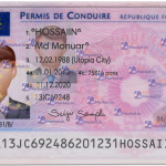 France Driving Licence (Front & Back) Template