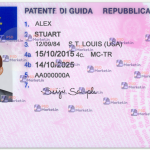 Italy Driving Licence (Front & Back) Template