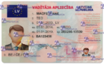 Latvia Driving Licence (Front & Back) Template