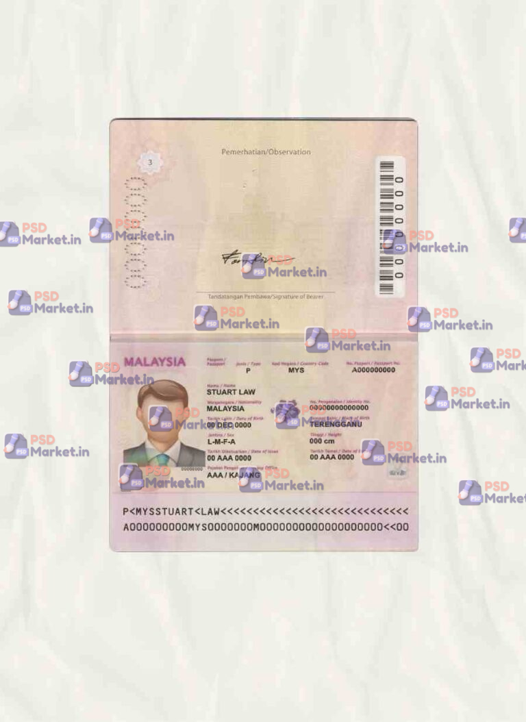 Malaysia passport (V2) - PSDMarket.in