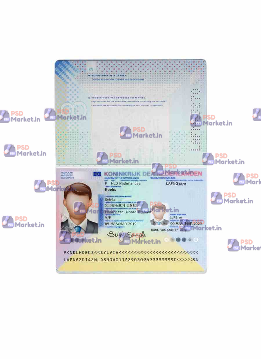 Netherlands (Dutch) E-Passport Template - PSDMarket.in Netherlands (Dutch) E-Passport Template - PSDMarket.in
