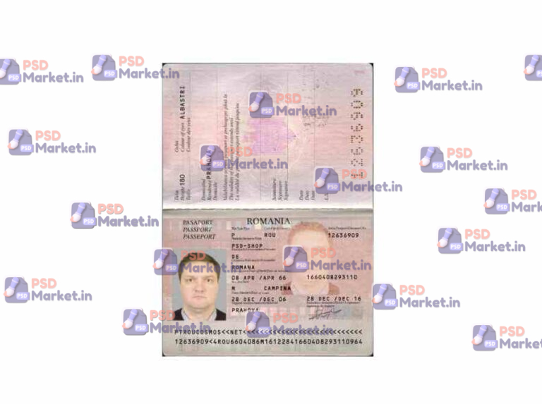Romania Passport Template - PSDMarket.in