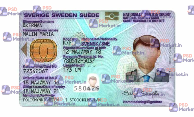 Sweden ID Card (Front & Back) Template