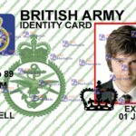 UK Military Card (Front & Back) Template