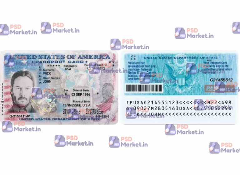 USA ID Card 2008 Template - PSDMarket.in