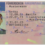 Germany Driving Licence (Front & Back) Template