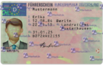 Germany Driving Licence (Front & Back) Template