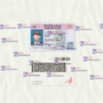 Indiana Drivers License Template (scan) V1 - PSDMarket.in