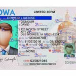 Iowa Drivers License Template (Front & Back) - PSDMarket.in