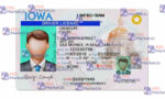 Iowa Drivers License Template (Front & Back) - PSDMarket.in