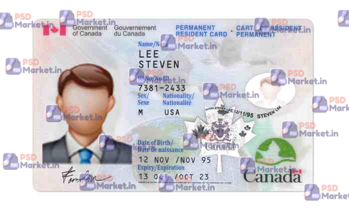 Canada ID Card Template (Front & Back) - PSDMarket.in