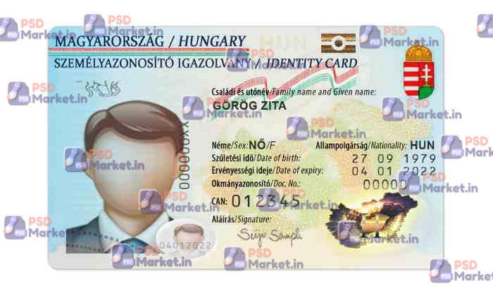 Hungary ID Card Template (Front & Back) - PSDMarket.in Hungary ID Card Template (Front & Back) - PSDMarket.in