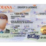Indiana Drivers License Template Car (V2) - PSDMarket.in