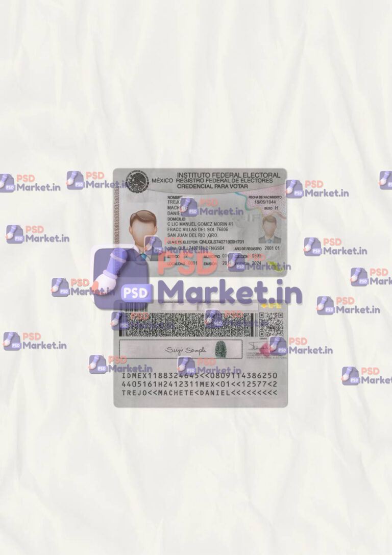 Mexico ID (Scan) - PSDMarket.in