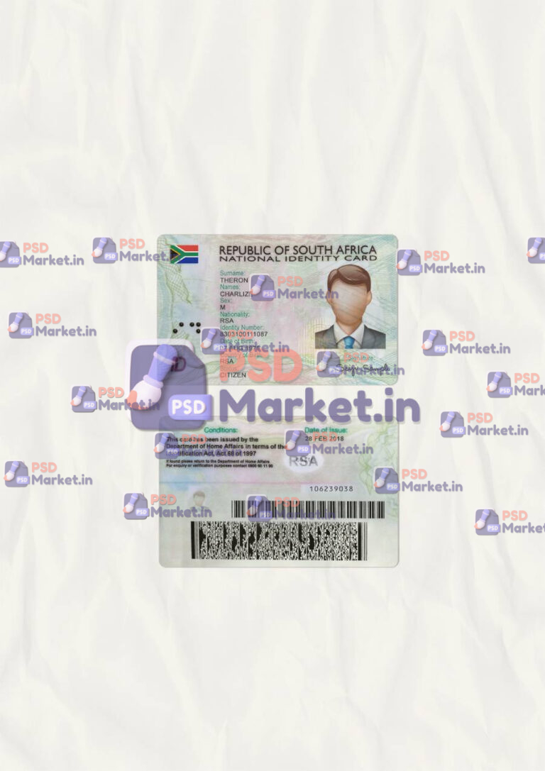 South Africa ID Card Template (scan)