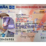 Spain ID Card Template (Front & Back) V1 - Front - PSDMarket.in