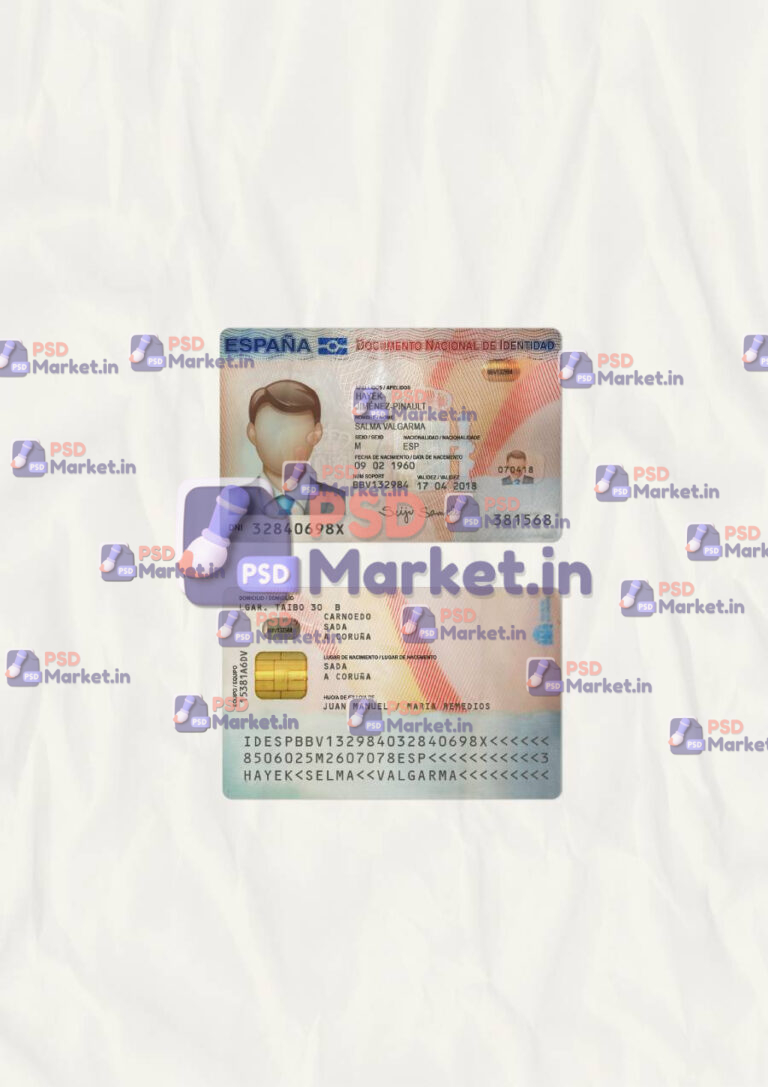 Spain ID (scan) V1 - PSDMarket.in