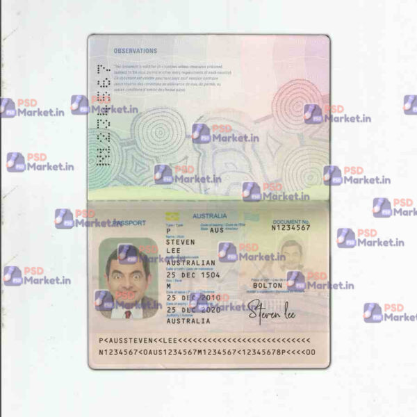 Australia Passport Template(V2)