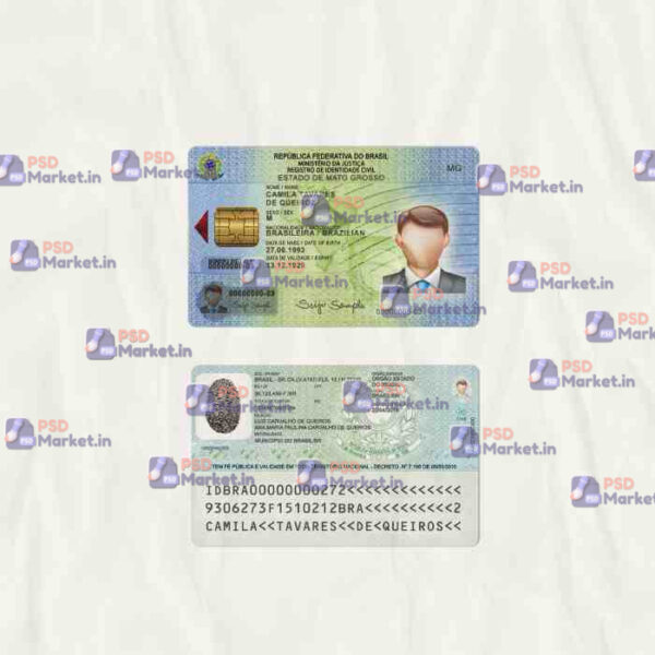 Brazil ID Card PSD Template (scan)